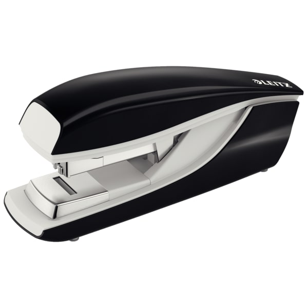 LEITZ Agrafeuse socle flat clinch Noire, capacité 60 feuilles pour agrafes 24/6 et 26/6