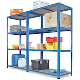 thumbnail of Schwerlastregal/Komplettregal - Stecksystem, 2 x 4 Böden, Tragkraft je Boden 265 kg, HxBxT 1800 x 1800 x 500 mm