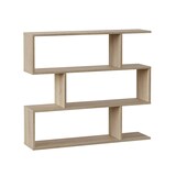 thumbnail of Libreria Da Terra Con Scaffali, Mensole Zig Zag 6 Vani Portaoggetti 4 Ripiani Design Moderno Soggiorno Casa Studio Ufficio Sala 97x110x25 cm Rovere