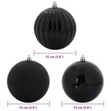 thumbnail of vidaXL Weihnachtskugel-Set 9 pcs Schwarz Kunststoff
