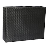 thumbnail of METRO PROFESSIONAL Bloempot/kamerscherm met 4 plantenbakken Barbados, polyrattan, zwart