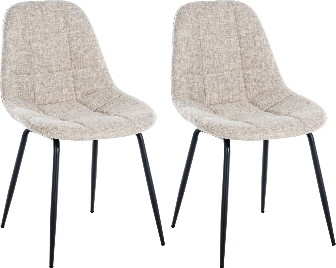 2er Set Stuhl Tom creme/Stoff