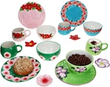 thumbnail of Flori Flower 16tlg Frühstücksset Steingut Teller Becher Schale Ablage Blumen