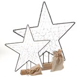 thumbnail of LED Stern Leuchtstern Dekostern Metallstern Weihnachtsstern H: 58cm Timer