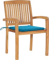 thumbnail of vidaXL Stapelbare Gartenstühle mit Kissen 6 Stk. Massivholz Teak