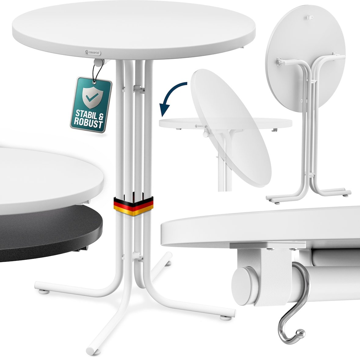 CASARIA® Stehtisch 70x110cm Weiß