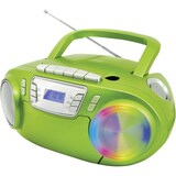 thumbnail of Soundmaster SCD5800GR tragbarer CD-Player Radiorecorder Kassettenrekorder USB AUX LED-Licht Karaoke inklusive Mikrofon Farbe Grün