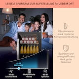 thumbnail of Beersafe XXL Onyx Kühlschrank 80 Liter 3 Böden Panoramaglastür Schwarz