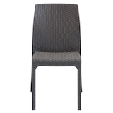 thumbnail of Sedia impilabile da esterno bar ristorante in polyrattan effetto wicker Richmond -  Maroon