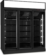 thumbnail of Flaschenkühlschrank mit 3 Glastüren Getränkekühlschrank schwarz Gastro 1530 Liter