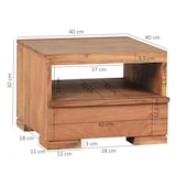 thumbnail of FineBuy Nachttisch Massivholz Nachtkommode 30 cm Schublade Nachtschrank Landhaus
