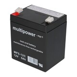 thumbnail of Multipower Blei-Akku MP5-12C Pb 12V / 5Ah Zyklenfest, Faston 6,3