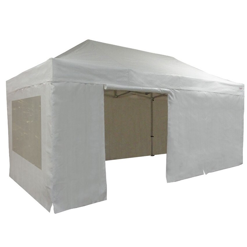 Tente pliante PRO 4x6m pack fenêtres - 6 murs - ALU 55mm/PVC 580g Norme M2 - blanc - FRANCE-BARNUMS