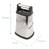 thumbnail of Intirilife Vierkantreibe aus Edelstahl mit rutschfestem Boden und Griff - 14 x 22.5 cm - Küchenreibe Hobel Käsereibe Zester