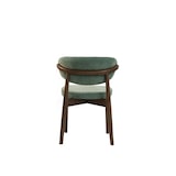 thumbnail of METRO PROFESSIONAL Chaise de restaurant rembourrée Rivello, lot de 2, bois de hêtre, wengé/vert