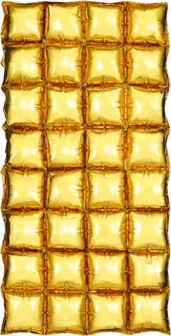 50x Vorhang Folienballon, Gold, 55 x 110 cm