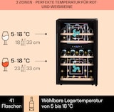 thumbnail of Klarstein Barossa 40 Duo Weinkühlschrank 2 Zonen 41 Flaschen Glastür Touch LED Schwarz
