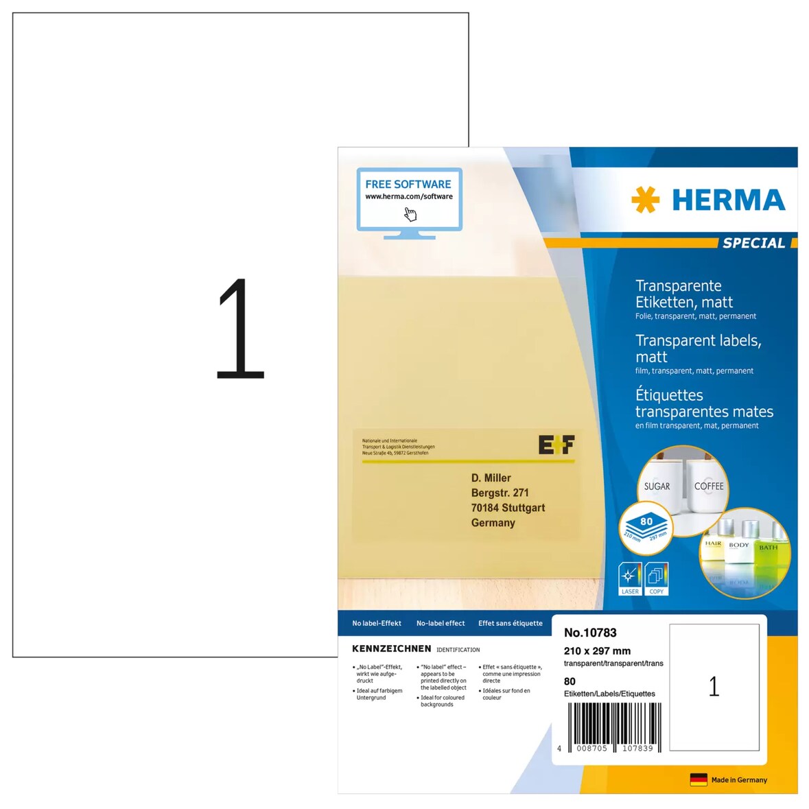 HERMA 10783 Druckeretikett