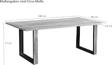 thumbnail of Baumkantentisch 180 x 90 cm Akazie massiv naturfarben schwarzem U-Gestell aus Metall + Holz MELBOURNE