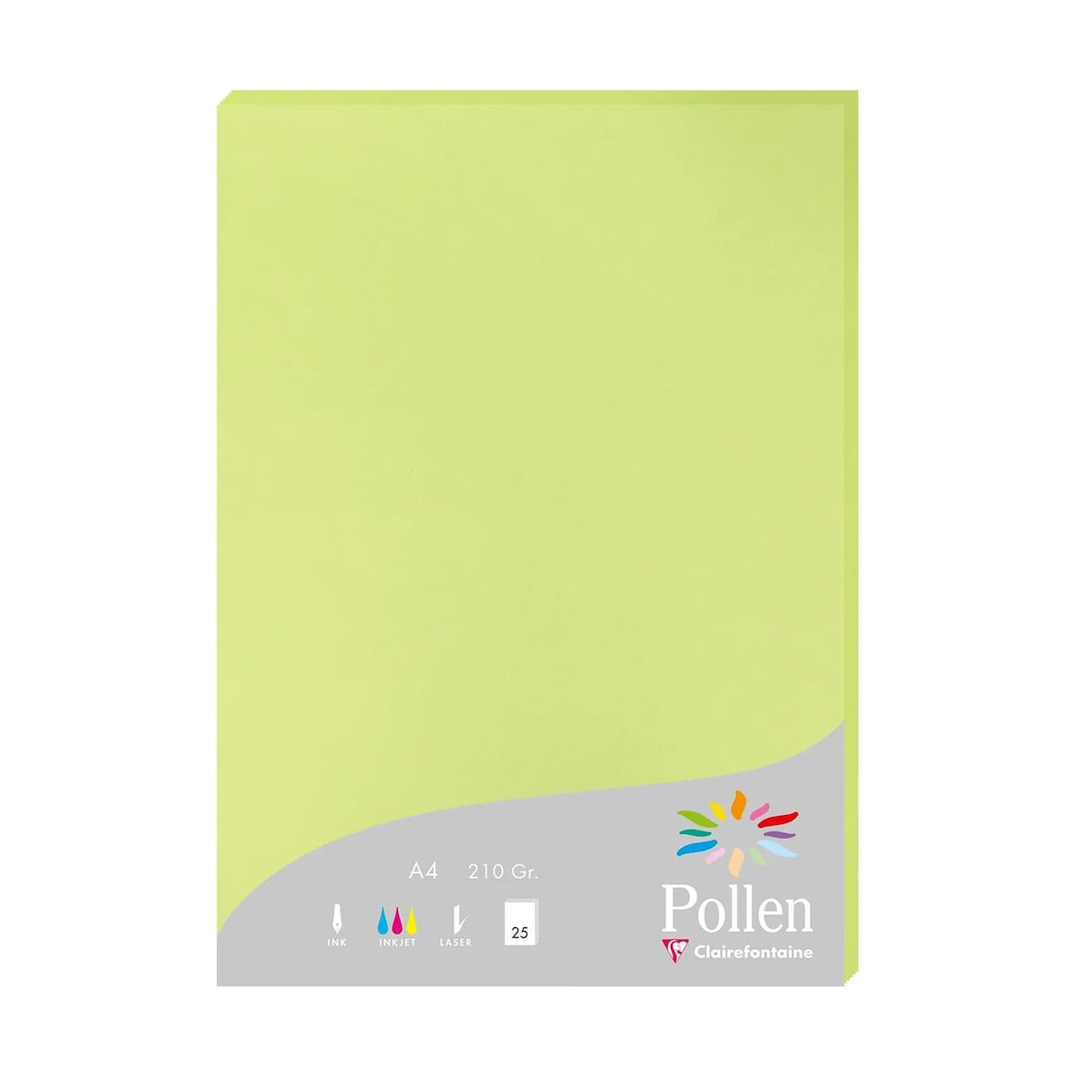 Pollen 10x Packung mit 25 Blatt Pollen A4 210x297 210g/m2 - Knospengrün 224205C
