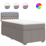 thumbnail of vidaXL Boxspringbett mit Matratze Taupe 100x200 cm Stoff