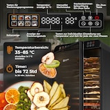 thumbnail of Balter Dörrautomat Dörrgerät mit 2 Phasen Trocknung & 12 Etagen, 1100 W, 70L Volumen, 12000 cm² Dörrfläche, BPA-frei