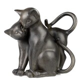 thumbnail of Dekofigur Figur Katze Kater Katzen Katzenpaar Polyresin Antik Stil H 17,5 cm