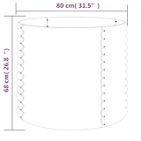 thumbnail of vidaXL Pflanzkübel Verzinkter Stahl 80x80x68 cm Grau