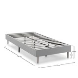 thumbnail of Base tapizada Aura 90x190 cm  Gris Claro, 30 cm Altura