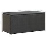 thumbnail of vidaXL Gartenbox Poly Rattan 100x50x50 cm Schwarz