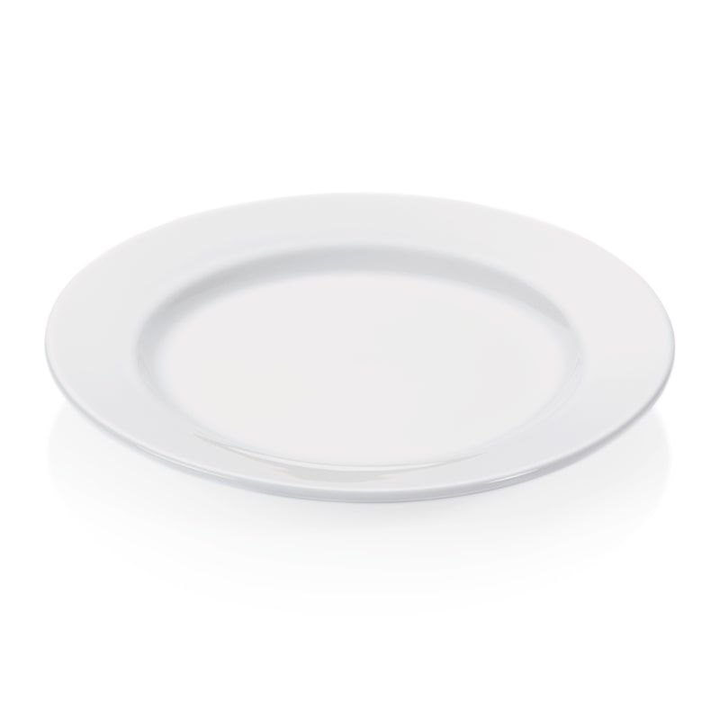 18x flache Teller Ø 27 cm weiß, Porzellan