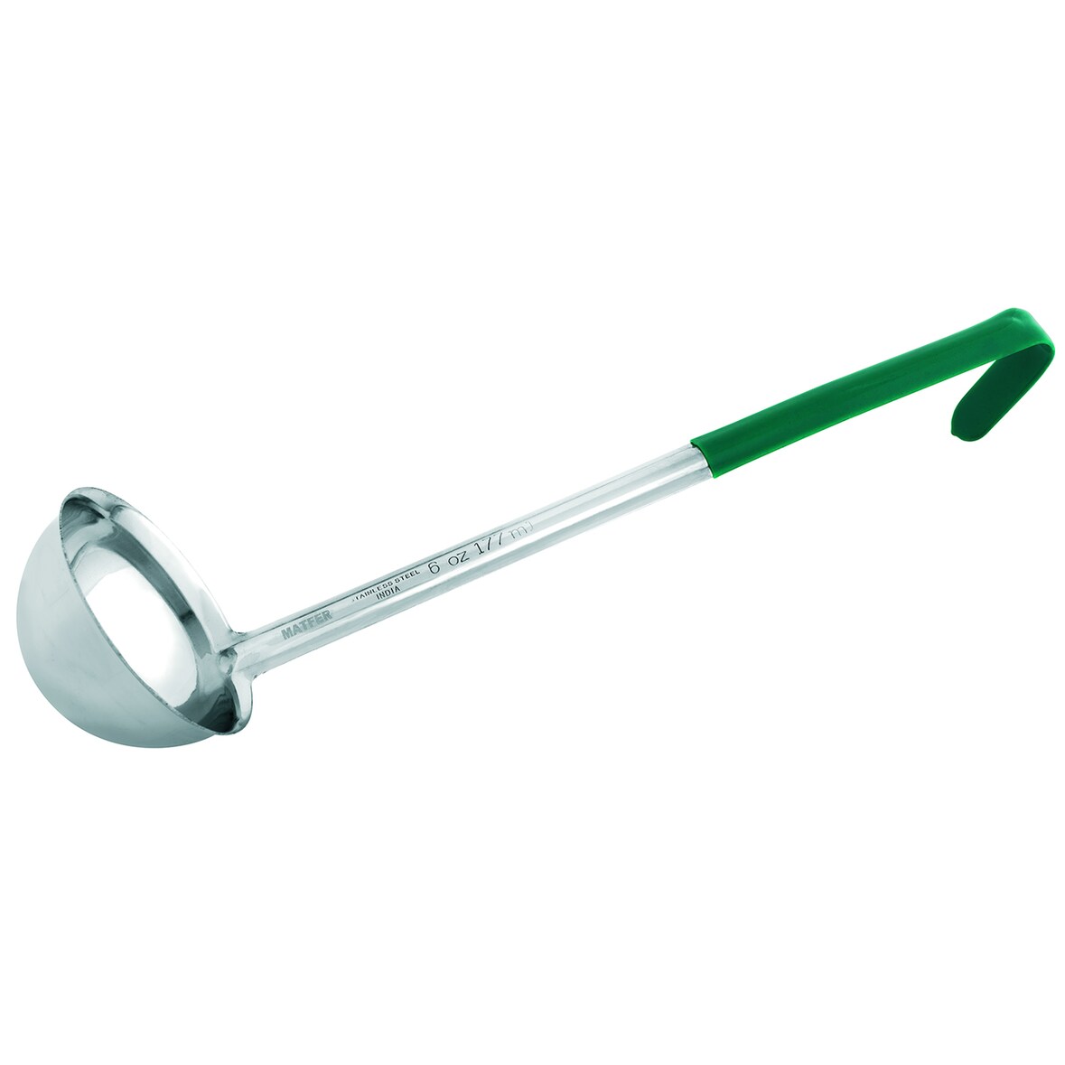 Matfer Louche manche inox et PVC vert 17.5 cl Matfer - 112732