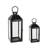 thumbnail of 2er Set Gartenlaternen Laternen Metall Windlicht Schwarz H23/39cm