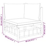 thumbnail of vidaXL 6-tlg. Garten-Lounge-Set mit Dunkelgrauen Kissen Bambus