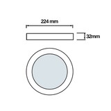 thumbnail of 19W LED Aufputz Deckenlampe Panel Deckenleuchte Rund | 1520 Lumen | Ø 22 cm | Warmweiß (3000 K)