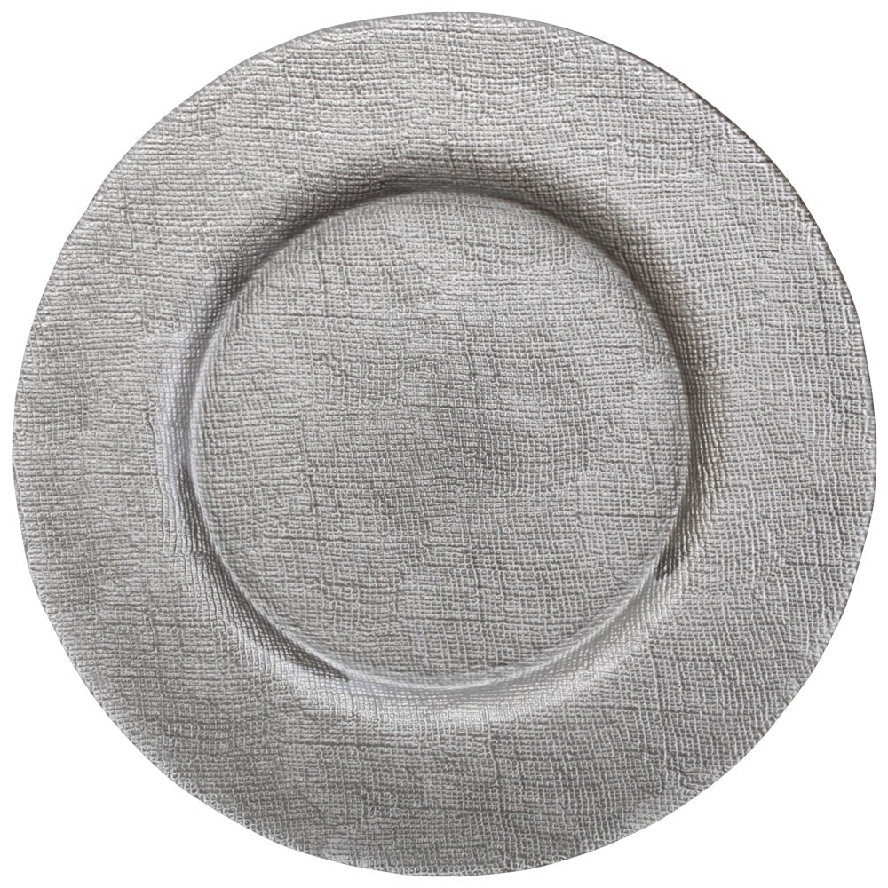 Avet juego 6 platos presentación vidrio diámetro 33 cm dk349633c-silv