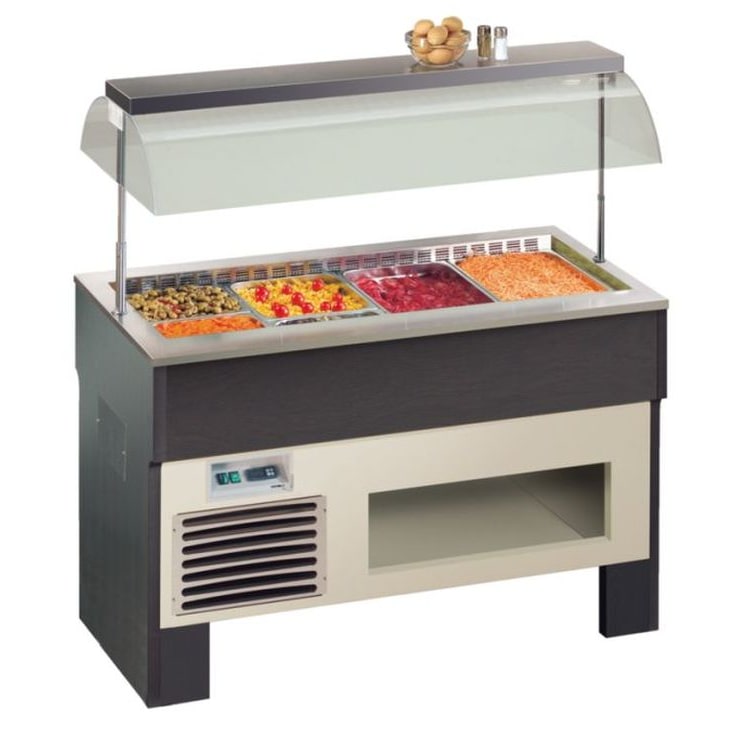 KBS saladebar ontbijt-dessertbuffet voor 4 GN1/1 bakken 1414x750x1528 mm