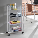 thumbnail of Metaltex Metaltex Chariot polyvalent 4 étagères PISA de . Couleur blanc