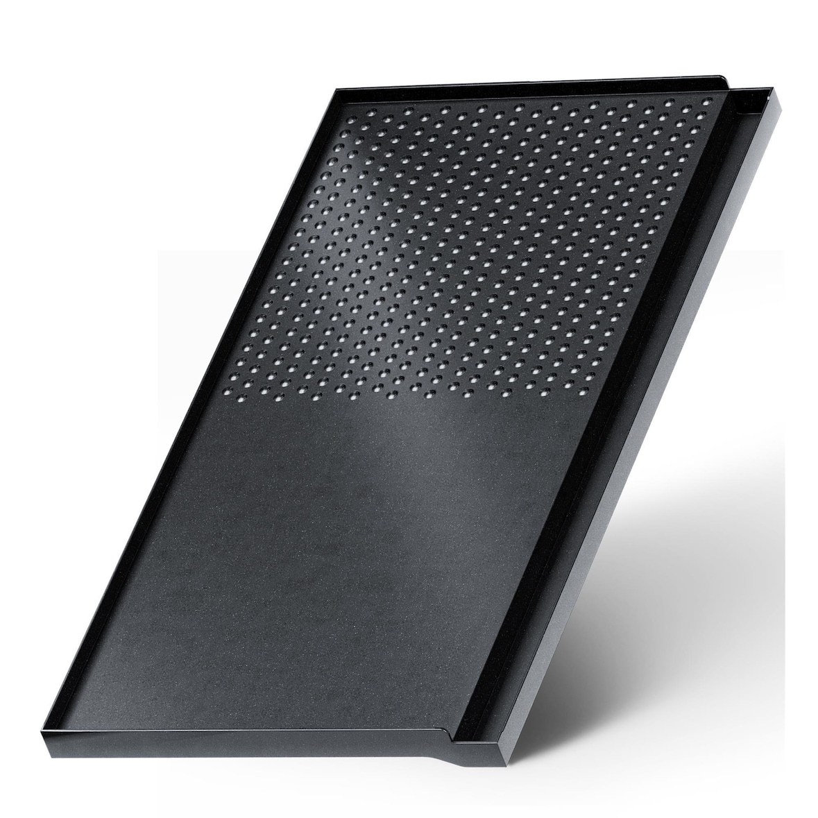Grillplatte Aufsatz eckig 45x24, antihaftbeschichtete Grillpfanne, BBQ Zubehör universal
