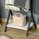 thumbnail of Espejo Joyero de Pie Cuerpo Entero Ajustable en Ángulo Armario de Joyería con Estante Inferior Ganchos Ranuras y Cajas para Joyas 47x36x157 cm