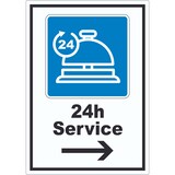 thumbnail of 24H Service Aufkleber mit Pfeil rechts A0 (841x1189mm)
