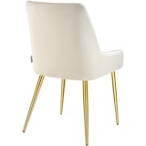 thumbnail of tectake Eetkamerstoel Avane, fluweeloptiek, draagkracht 120 kg - beige, Set van 6 - 405501