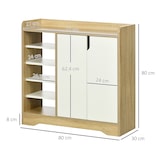 thumbnail of HOMCOM Sapateira Moderna com 2 Portas Prateleiras de Armazenamento para 13 Pares de Sapatos80x30x80xm Madeira e Branco