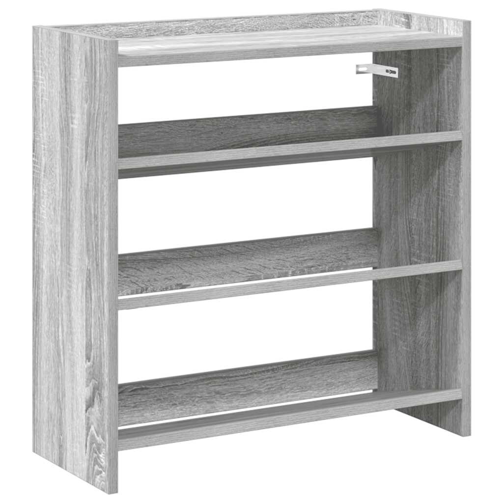 vidaXL Schuhregal Grau Sonoma 60x25x62 cm Holzwerkstoff