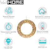 thumbnail of WellHome - Champagnergoldener Weihnachtskranz mit 30 warmweißen LED-Lichtern, Ø40cm