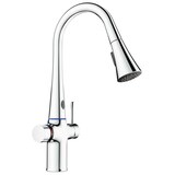 thumbnail of Grifo electrónico y manual con selector de temperatura y ducha extensible