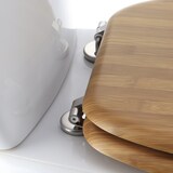 thumbnail of Abattant WC en Bois moulé aspect Bambou avec Kit fixation en Acier Inoxydable