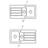 thumbnail of Villeroy&Boch Spülbecken, Küchenspüle Architectura 60 XR Graphite 1000x510mm, Unterschrankbreite 60cm