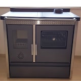 thumbnail of Stufa Cucina riscaldamento a Legna piano cottura in ghisa con Forno Struttura in acciaio Exclusive Inox