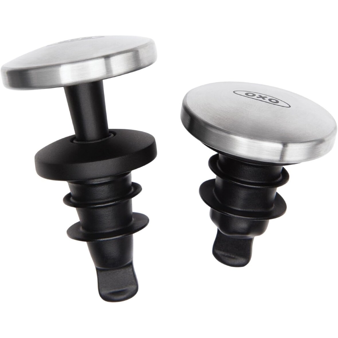 Oxo steel, set 2 tappi per la conservazione del vino